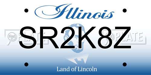 SR2K8Z Illinois License Plate