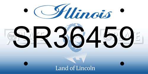 SR36459 Illinois License Plate