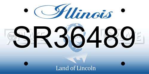 SR36489 Illinois License Plate