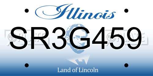 SR3G459 Illinois License Plate