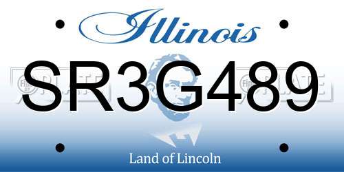SR3G489 Illinois License Plate