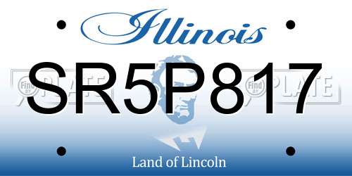 SR5P817 Illinois License Plate