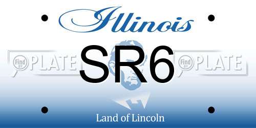 SR6 Illinois License Plate