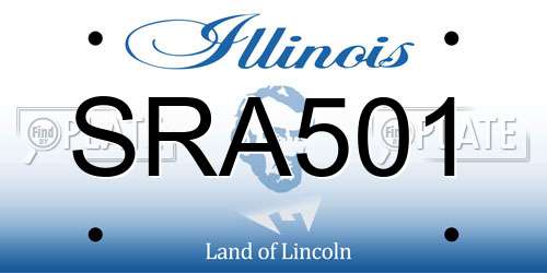 SRA501 Illinois License Plate
