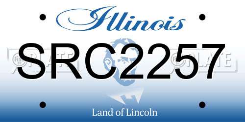 SRC2257 Illinois License Plate
