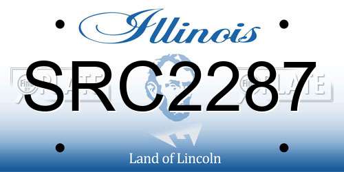 SRC2287 Illinois License Plate