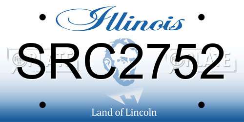SRC2752 Illinois License Plate