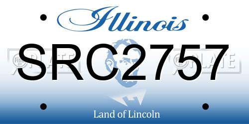 SRC2757 Illinois License Plate