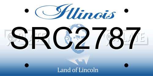 SRC2787 Illinois License Plate
