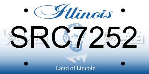 SRC7252 Illinois License Plate