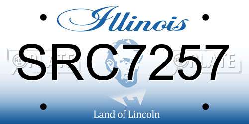 SRC7257 Illinois License Plate