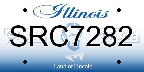 SRC7282 Illinois License Plate