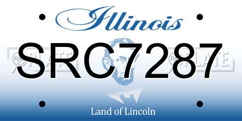 SRC7287 Illinois License Plate