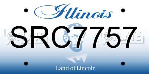 SRC7757 Illinois License Plate