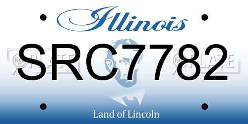 SRC7782 Illinois License Plate