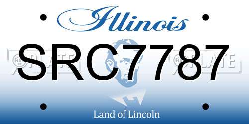 SRC7787 Illinois License Plate