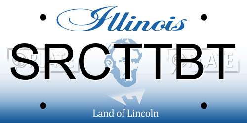 SRCTTBT Illinois License Plate