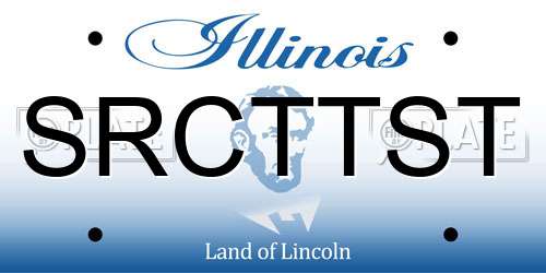 SRCTTST Illinois License Plate