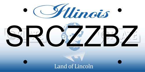 SRCZZBZ Illinois License Plate