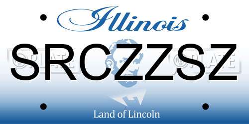 SRCZZSZ Illinois License Plate