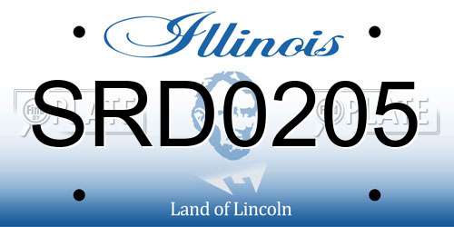 SRD0205 Illinois License Plate