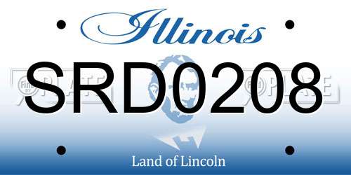 SRD0208 Illinois License Plate