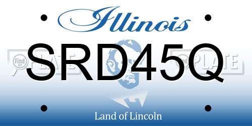 SRD45Q Illinois License Plate