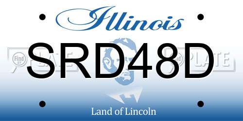 SRD48D Illinois License Plate