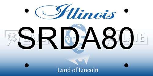 SRDA80 Illinois License Plate