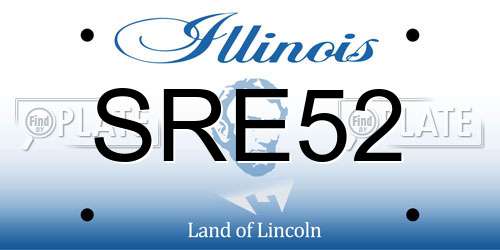 SRE52 Illinois License Plate