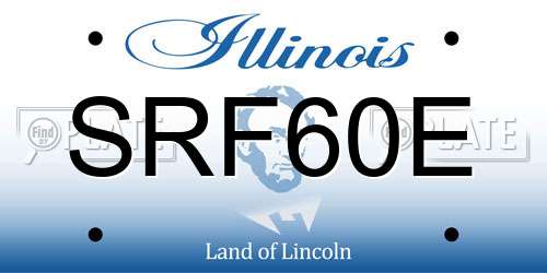 SRF60E Illinois License Plate