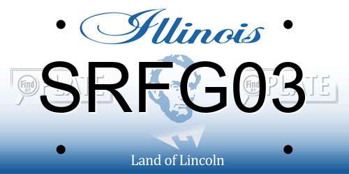 SRFG03 Illinois License Plate