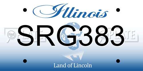 SRG383 Illinois License Plate