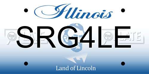 SRG4LE Illinois License Plate