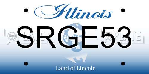 SRGE53 Illinois License Plate