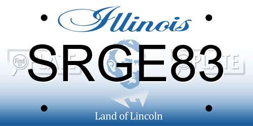 SRGE83 Illinois License Plate