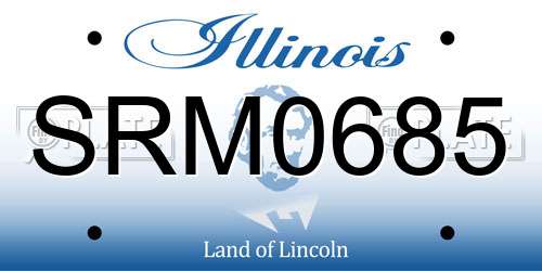 SRM0685 Illinois License Plate