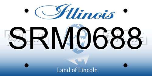 SRM0688 Illinois License Plate