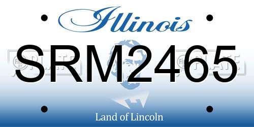 SRM2465 Illinois License Plate