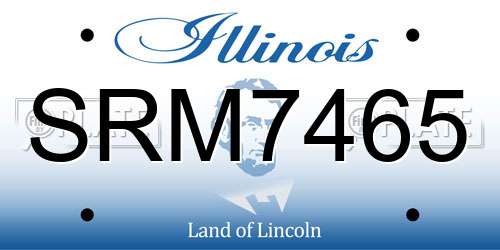 SRM7465 Illinois License Plate
