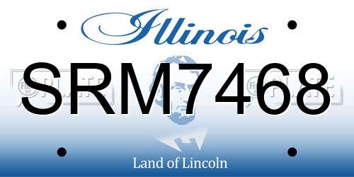 SRM7468 Illinois License Plate