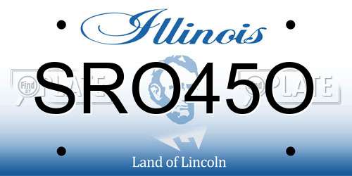 SRO45O Illinois License Plate