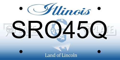 SRO45Q Illinois License Plate