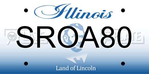 SROA80 Illinois License Plate