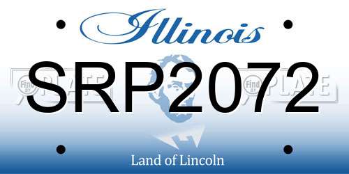 SRP2072 Illinois License Plate