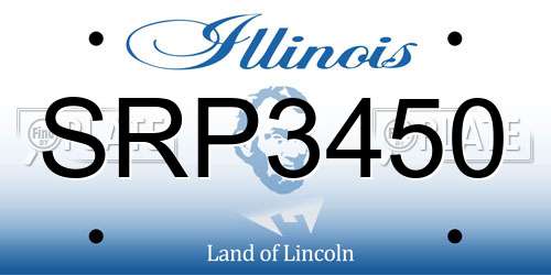 SRP3450 Illinois License Plate