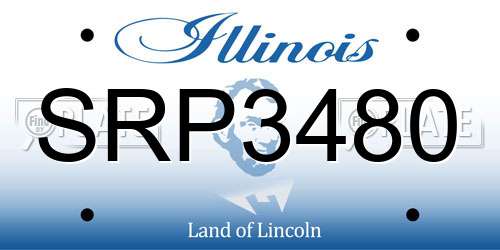 SRP3480 Illinois License Plate