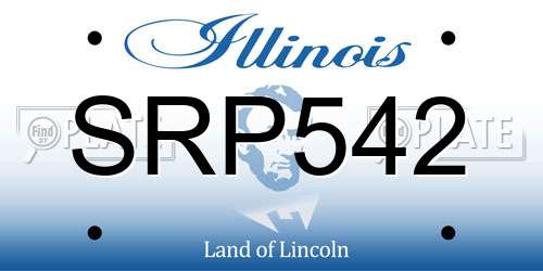 SRP542 Illinois License Plate