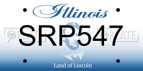 SRP547 Illinois License Plate