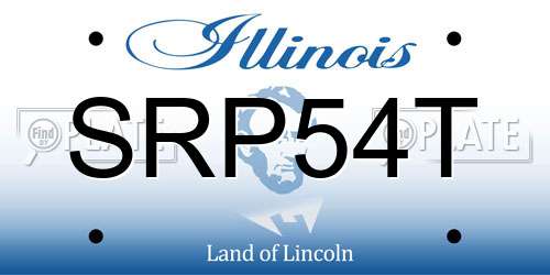 SRP54T Illinois License Plate